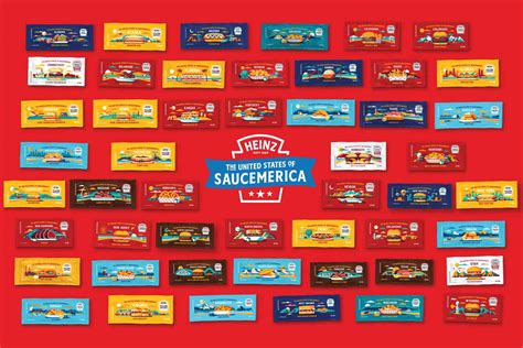 heinz 50 states sauces|Heinz United States of Saucemerica Packets